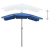 vidaXL Parasol de jardin avec m&acirc;t 200x130 cm bleu azur&eacute;