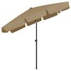 vidaXL Parasol de plage taupe 200x125 cm