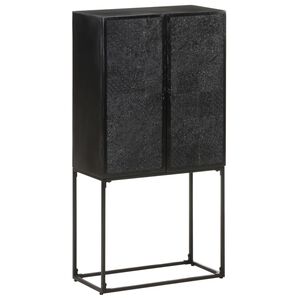 vidaXL Buffet Noir 60x30x120 cm Bois massif d'acacia et de manguier