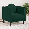vidaXL Fauteuil avec coussin vert foncé velours