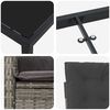 vidaXL Ensemble de salle &agrave; manger pour jardin 5 pcs Gris polyrotin