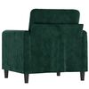 vidaXL Fauteuil Vert fonc&eacute; 60 cm Velours