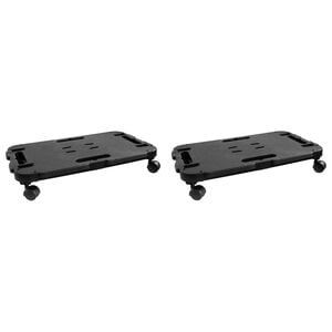 vidaXL Chariots de transport 2 pcs noir polypropyl&egrave;ne 200 kg