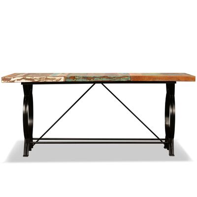 vidaXL Table de salle à manger Bois de récupération massif 180 cm