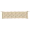 vidaXL Coussins de banc jardin lot de 2 beige 200x50x7 cm tissu Oxford