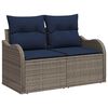 vidaXL Canap&eacute; de jardin avec coussin 121 x 62 x 69 cm polyrotin