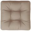 vidaXL Coussin de palette taupe 60x60x12 cm tissu