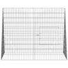 vidaXL Cage pour lapins Argent 215 x 100 x 85 cm Acier galvanis&eacute;