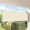 vidaXL Auvent latéral rétractable de patio 120 x 300 cm Blanc cassé