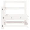 vidaXL Canapés d'angle de jardin 2 pcs blanc bois de pin massif