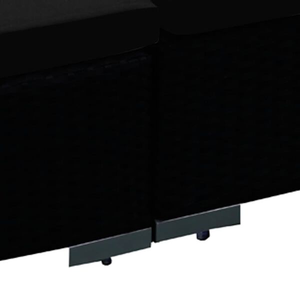 vidaXL Salon de jardin 8 pcs avec coussins r&eacute;sine tress&eacute;e noir