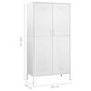 vidaXL Garde-robe Blanc 90x50x180 cm Acier