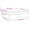vidaXL Sommier &agrave; lattes de lit et matelas gris clair 152x203 cm tissu