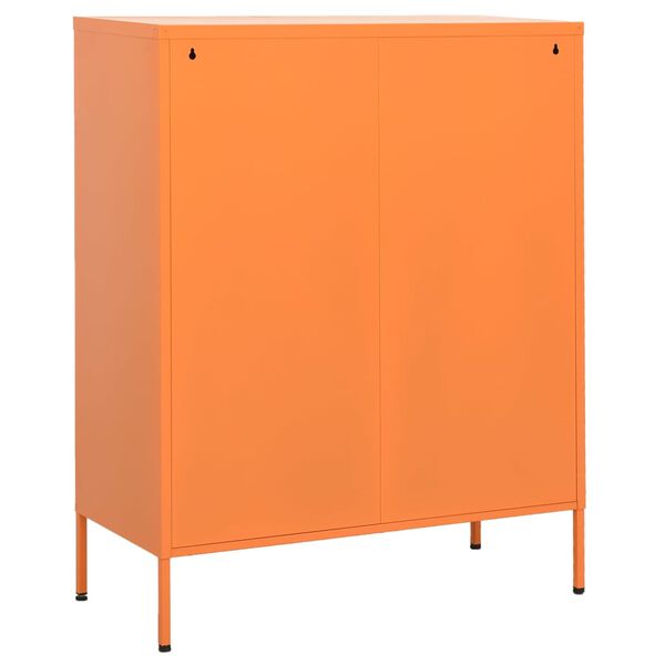 vidaXL Armoire de rangement Orange 80x35x101,5 cm Acier