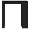 vidaXL Table de bar et rangement Noir 102x50x103,5cm Bois d'ingénierie