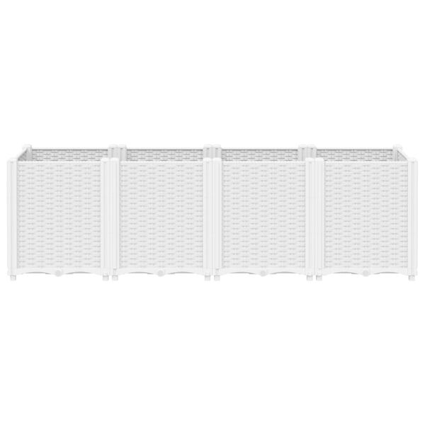 vidaXL Jardini&egrave;re blanc 160x40x53 cm polypropyl&egrave;ne