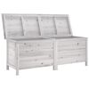 vidaXL Bo&icirc;te de rangement jardin blanc 150x50x56,5cm bois massif sapin
