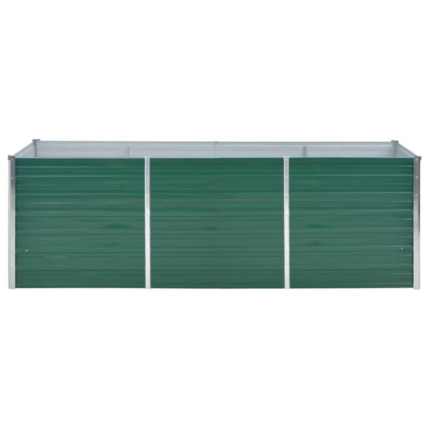 vidaXL Lit surélevé de jardin Acier galvanisé 240x80x77 cm Vert