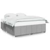vidaXL Cadre de lit sans matelas gris clair tissu