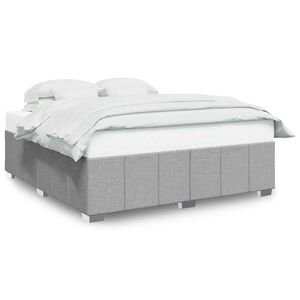 vidaXL Cadre de lit sans matelas gris clair tissu