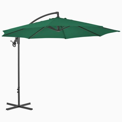 vidaXL Parasol de jardin en porte-à-feux avec mât en acier 300 cm Vert