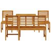 vidaXL Ensemble bistro de jardin 5 pcs Marron Bois d'Acacia Massif