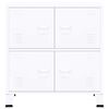 vidaXL Coffre de rangement industriel Blanc 75x40x80 cm Acier