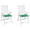 vidaXL Coussins de chaise de jardin lot de 2 vert 50x50x4 cm