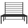 vidaXL Cadre de lit métal sans matelas avec tête de lit noir 100x190cm