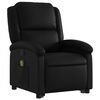vidaXL Fauteuil inclinable de massage noir similicuir