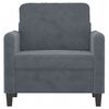 vidaXL Fauteuil Gris fonc&eacute; 60 cm Velours
