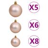 vidaXL Arbre de No&euml;l artificiel pr&eacute;-&eacute;clair&eacute;/boules argent&eacute; 150 cm PET