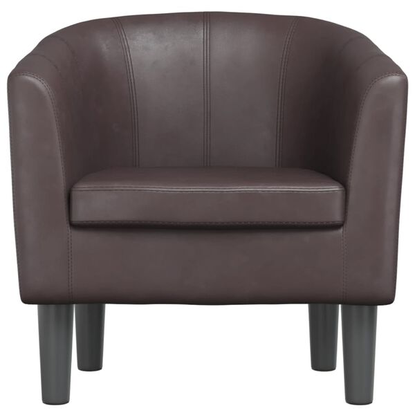 vidaXL Fauteuil marron similicuir