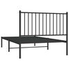vidaXL Cadre de lit métal sans matelas avec tête de lit noir 100x190cm
