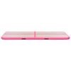 vidaXL Tapis gonflable de gymnastique avec pompe 400x100x10cm PVC Rose