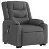 vidaXL Fauteuil inclinable de massage électrique gris foncé tissu