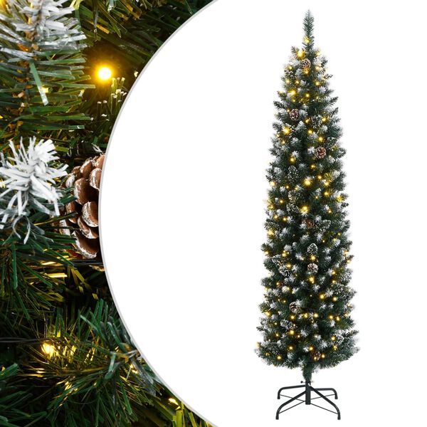vidaXL Sapin de No&euml;l artificiel mince 300 LED 180 cm