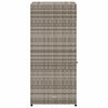 vidaXL Armoire de rangement de jardin gris 55x55x111 cm résine tressée