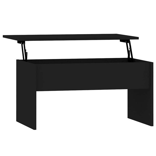 vidaXL Table basse noir 80x50,5x41,5 cm bois d'ing&eacute;nierie