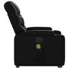 vidaXL Fauteuil inclinable de massage électrique noir similicuir