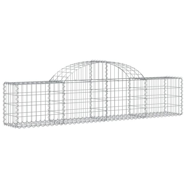 vidaXL Panier de gabions arqu&eacute; 200x30x40/60 cm Fer galvanis&eacute;