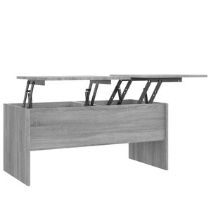 vidaXL Table basse Sonoma gris 102x50,5x46,5 cm Bois d'ing&eacute;nierie