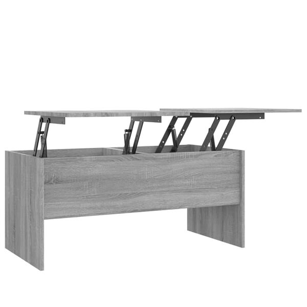 vidaXL Table basse Sonoma gris 102x50,5x46,5 cm Bois d'ing&eacute;nierie