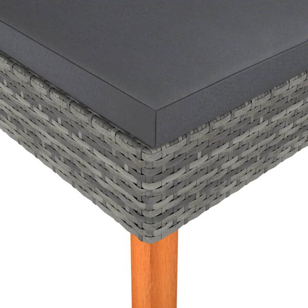 vidaXL Repose-pied R&eacute;sine tress&eacute;e et bois d'eucalyptus massif