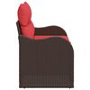 vidaXL Canap&eacute; de jardin avec coussin 121 x 62 x 69 cm polyrotin
