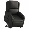 vidaXL Fauteuil inclinable noir cuir véritable