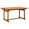 vidaXL Table &agrave; d&icirc;ner de jardin (150-200)x100x75cm Bois d'acacia massif