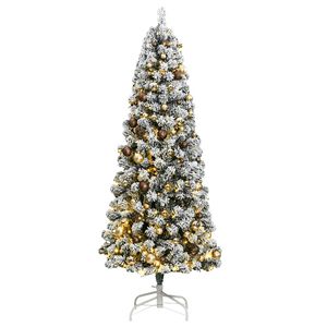 vidaXL Sapin de No&euml;l artificiel articul&eacute; 300 LED et boules 210 cm