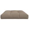 vidaXL Coussin de palette taupe 120x80x12 cm tissu