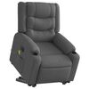 vidaXL Fauteuil inclinable de massage électrique gris foncé tissu